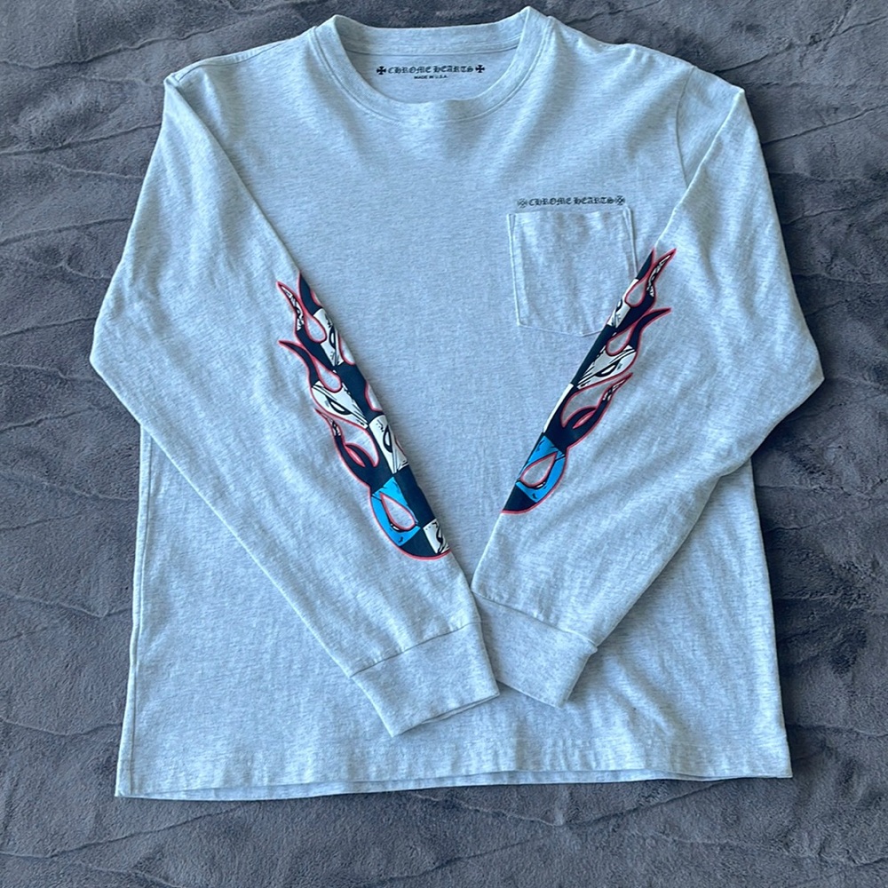 CHROME HEARTS MENS LONG SLEEVE GRAPHIC T - MATTY BOY limited edition